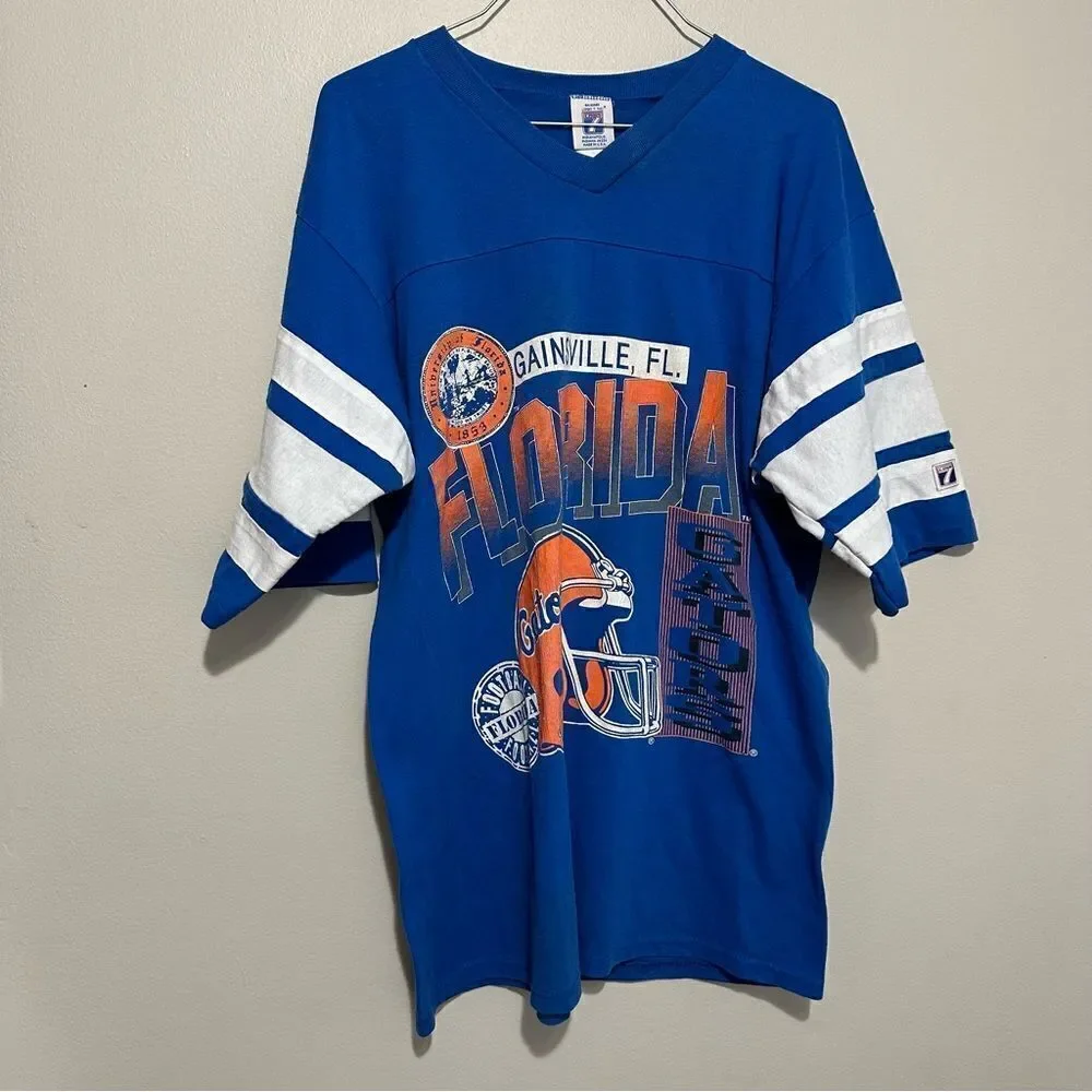 Vintage Florida Gators Logo 7 Shirt Large Made In USA‎ Single Stitch 90s